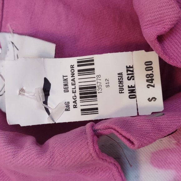 LF RP4 Levi's Eleanor Tie Dye Patched Denim Jacket One Size Pink - Picture 4 of 10